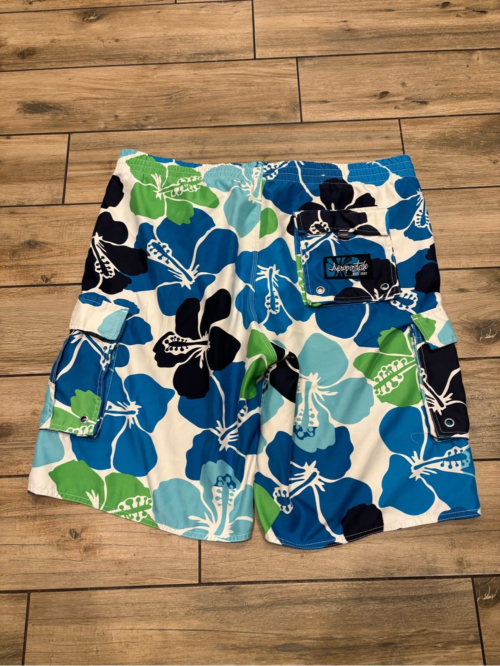 Vintage Y2K Aeropostale Baggy Hibiscus Floral Boardshorts Surf Trunks Size XXL